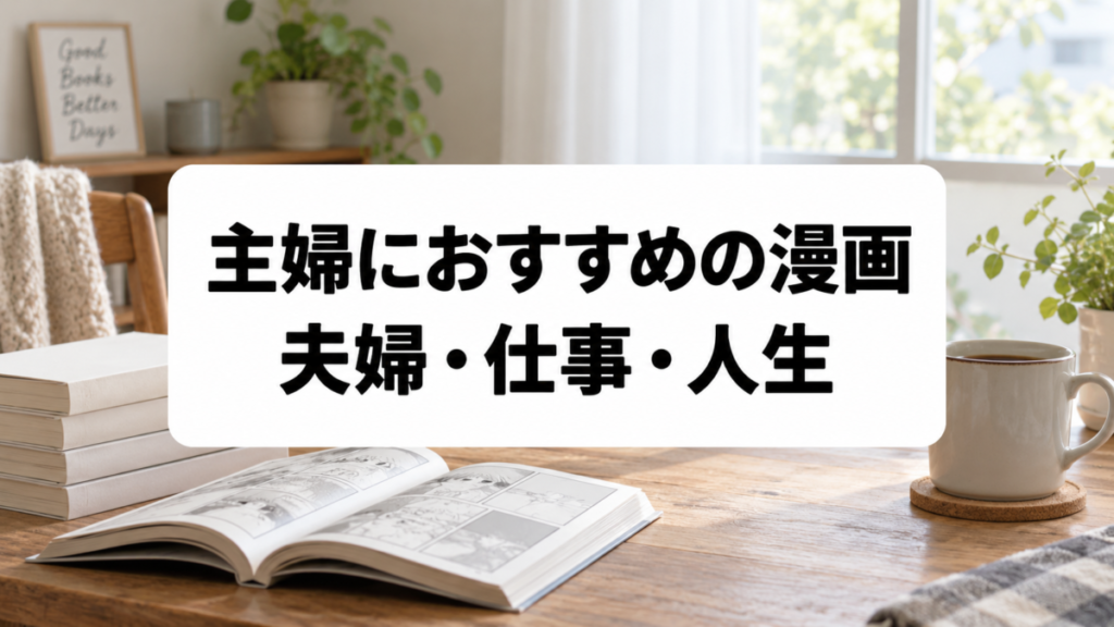 主婦におすすめの漫画26選のアイキャッチ画像