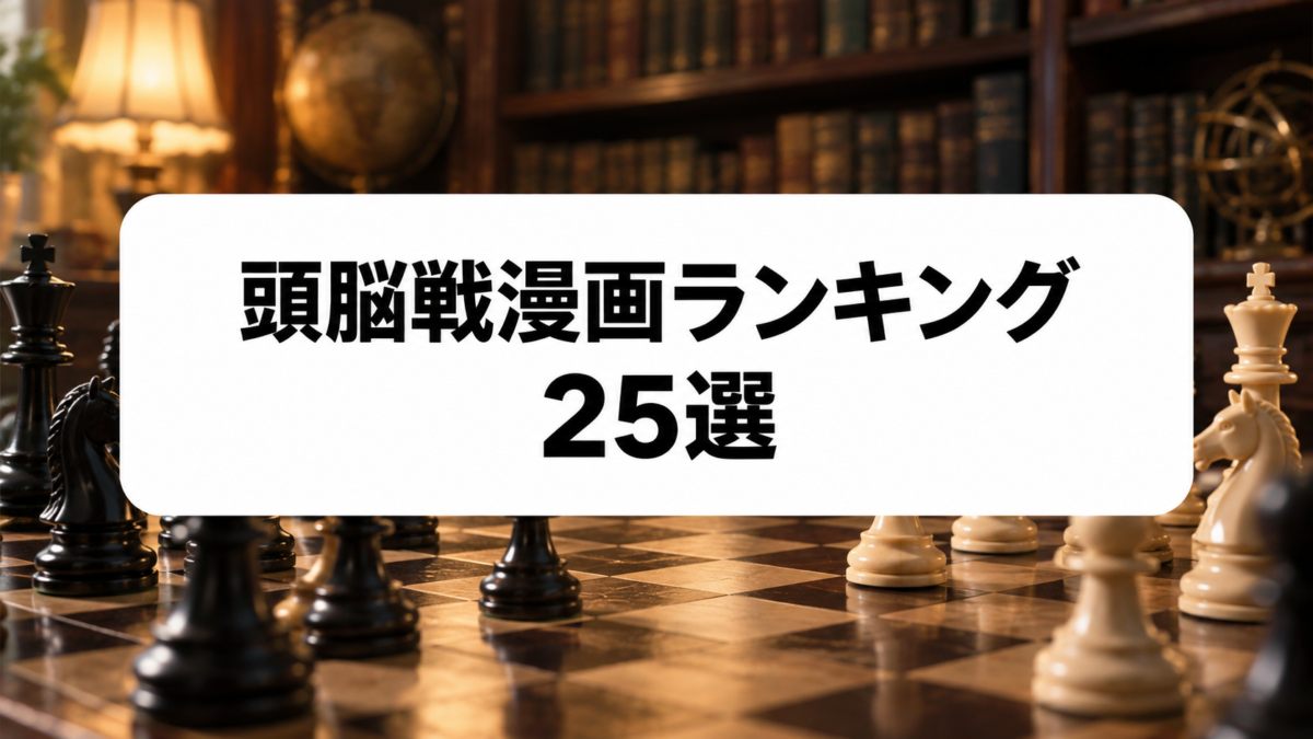 頭脳戦漫画ランキング25選｜心理戦・騙し合いが面白い作品