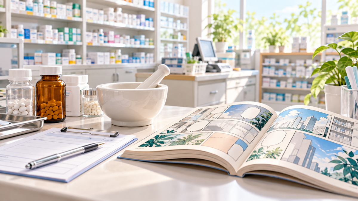 薬剤師漫画で描かれる仕事と役割の関連イメージ