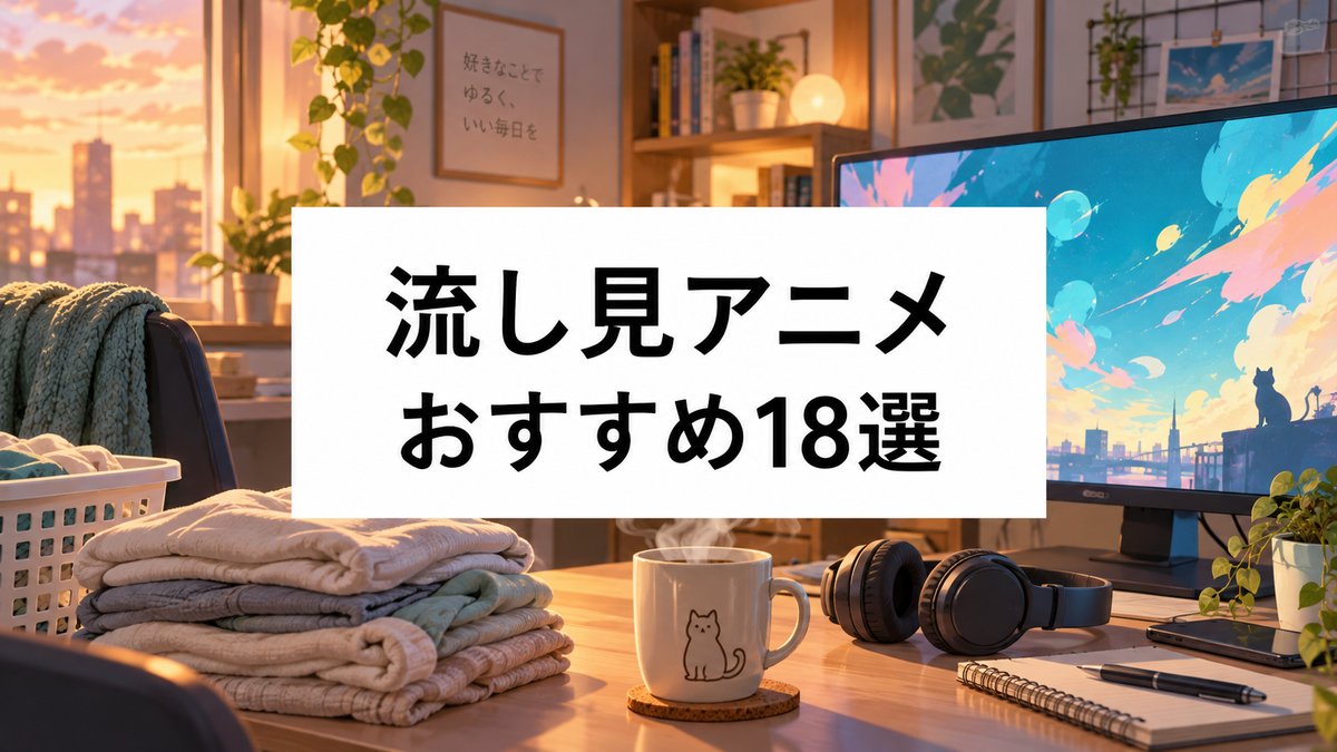 流し見アニメおすすめ18選｜作業しながら気軽に楽しめる名作を厳選