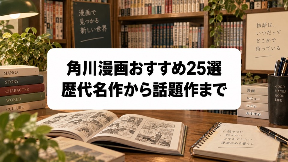 角川漫画おすすめ25選|KADOKAWAの歴代名作から話題作まで厳選