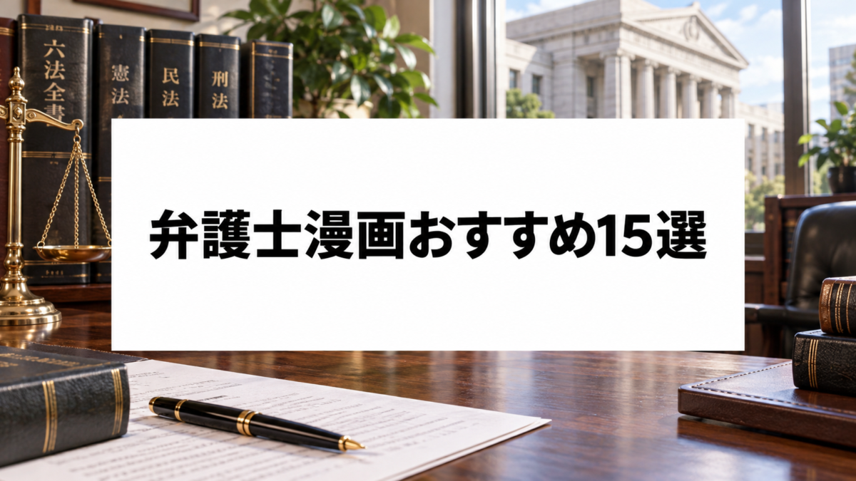弁護士漫画おすすめ15選|法廷・法律相談・依頼人を描くリーガル作品を厳選